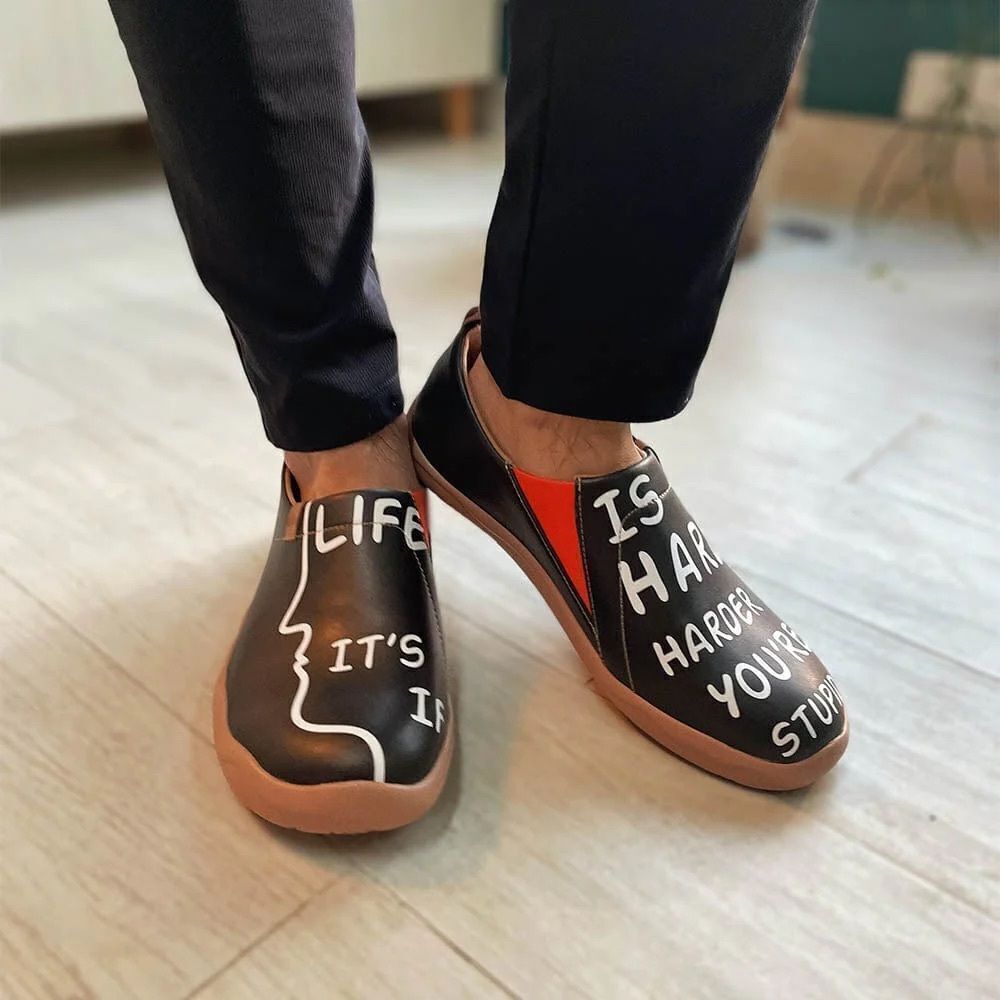 UIN Men's Travel Walking Shoes Slip On Casual Sneaker Toledo (The Truth) - Picture 7 of 8